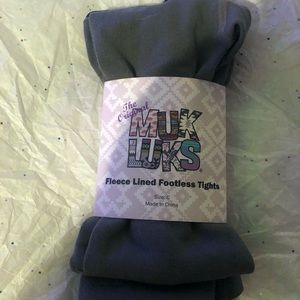 NIB MUK LUK Fleece Leggings Grey Size C